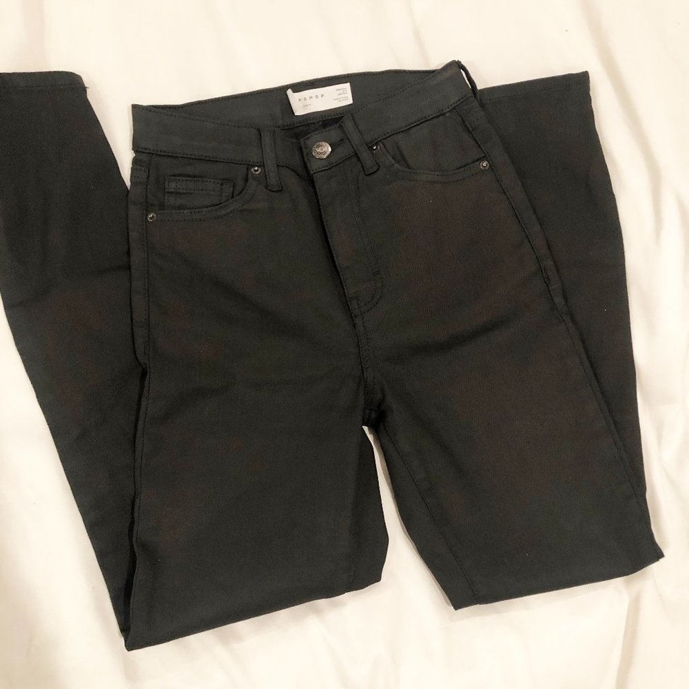 Topshop Jamie skinny jeans in coated black